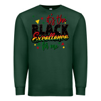 Sports Green It's the black excellence for me Premium Sweatshirt - FaDigitalArtStudio