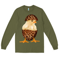 Army Green Chick with Leopard Eggshell Long Sleeve Tee - Bettercallsaul
