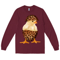 Burgundy Chick with Leopard Eggshell Long Sleeve Tee - Bettercallsaul