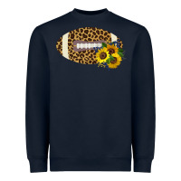 Navy Leopard Print Footbal Heavyweight Sweatshirt - Bettercallsaul