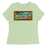 Matcha western howdy cowgirl leopard serape   license plate template Ladies Tee - BarkalooDesign