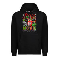 Black this is my christmas movie watching blanket Premium Hoodie - OliviaCreatesArt