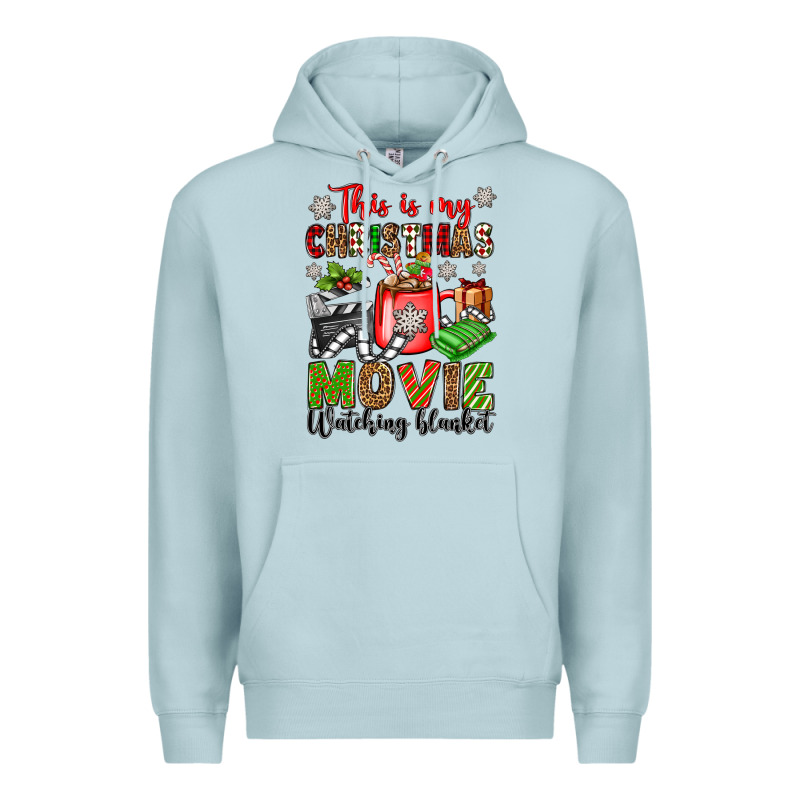 This Is My Christmas Movie Watching Blanket Premium Hoodie by OliviaCreatesArt | Teevron