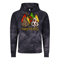 Cloud Black happy holidays with christmas tree Vintage Hoodie - MaliasSmallBusiness