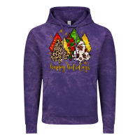Cloud Purple happy holidays with christmas tree Vintage Hoodie - MaliasSmallBusiness