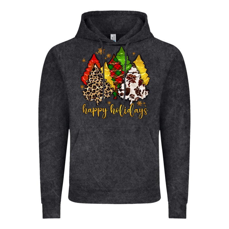 Happy Holidays With Christmas Tree Vintage Hoodie by MaliasSmallBusiness | Teevron