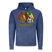 Vintage Denim happy holidays with christmas tree Vintage Hoodie - MaliasSmallBusiness