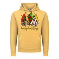 Vintage Mustard happy holidays with christmas tree Vintage Hoodie - MaliasSmallBusiness