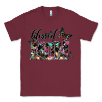 Burgundy blessed mom Classic Tee - SublimationCraftShop