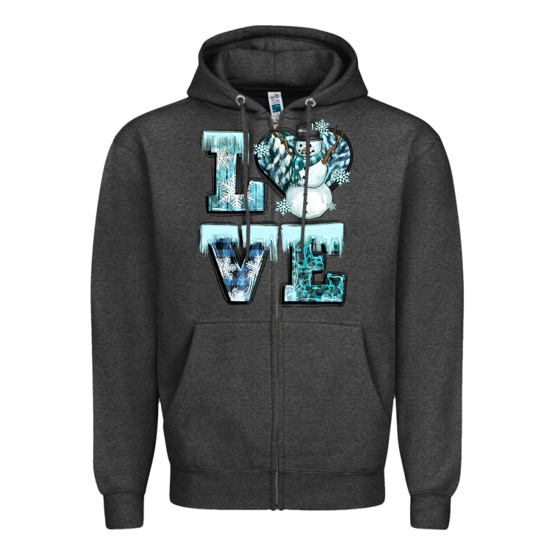 Love Winter Zipper Hoodie by CowGirlArtShop | Teevron