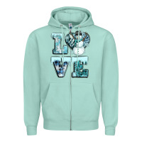 Seafoam love winter Zipper Hoodie - CowGirlArtShop