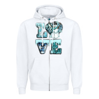 White love winter Zipper Hoodie - CowGirlArtShop