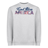 Heather Grey God Bless America Heavyweight Sweatshirt - Bettercallsaul