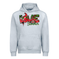 Heather Grey Love Summer Urban Hoodie - CowhideDigitalArt