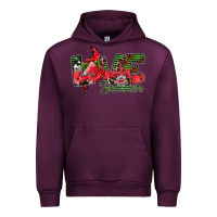 Mauve Wine Love Summer Urban Hoodie - CowhideDigitalArt
