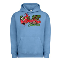 Pigment Pebble Blue Love Summer Urban Hoodie - CowhideDigitalArt