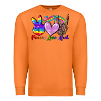 Carrot Peace love rock Premium Sweatshirt - FaDigitalArtStudio