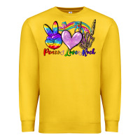 Lemon Peace love rock Premium Sweatshirt - FaDigitalArtStudio