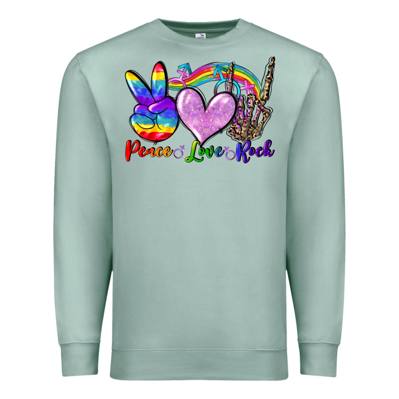 Peace Love Rock Premium Sweatshirt by FaDigitalArtStudio | Teevron