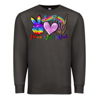 Smoke Peace love rock Premium Sweatshirt - FaDigitalArtStudio