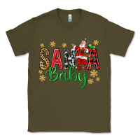 Army Green Santa Baby With Santa Classic Tee - BundleAndBundleShop