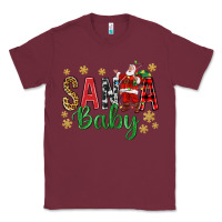 Burgundy Santa Baby With Santa Classic Tee - BundleAndBundleShop