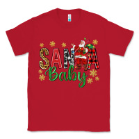 Red Santa Baby With Santa Classic Tee - BundleAndBundleShop