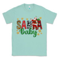 Seafoam Santa Baby With Santa Classic Tee - BundleAndBundleShop