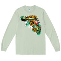 Matcha Florida Map with Sunflower and Serape Cactus Long Sleeve Tee - Bettercallsaul