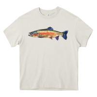 Cream Rainbow Trout Heavy Core Tee - LillyAllenDesigns