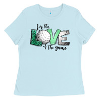 Baby Blue for the love of the game golf Ladies Tee - Jasminsmagicworld