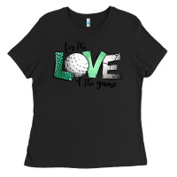 Black for the love of the game golf Ladies Tee - Jasminsmagicworld