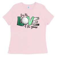 Bubblegum Pink for the love of the game golf Ladies Tee - Jasminsmagicworld