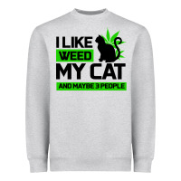 Heather Grey Cat Weed I Like My Cat Gift Heavyweight Sweatshirt - Bettercallsaul