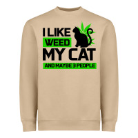 Mushroom Cat Weed I Like My Cat Gift Heavyweight Sweatshirt - Bettercallsaul