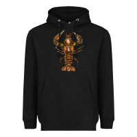 Black Crawfish Heavyweight Hoodie - FaDigitalArtStudio