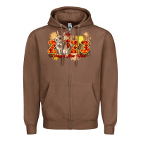 Chestnut chinese new year 2023 rabbit year Zipper Hoodie - CowGirlArtShop