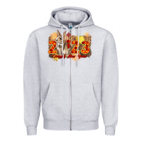 Heather Grey chinese new year 2023 rabbit year Zipper Hoodie - CowGirlArtShop