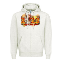 Oatmeal Heather chinese new year 2023 rabbit year Zipper Hoodie - CowGirlArtShop