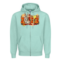 Seafoam chinese new year 2023 rabbit year Zipper Hoodie - CowGirlArtShop