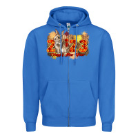 True Royal chinese new year 2023 rabbit year Zipper Hoodie - CowGirlArtShop
