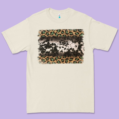 Leopard Cowhide Pattern Background Premium Tee Designed By Jasminsmagicworld