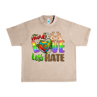 French Oak More Love Less Hate LGBTQ Urban Heavy Tee - BundleAndBundleShop
