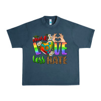 Midnight Navy More Love Less Hate LGBTQ Urban Heavy Tee - BundleAndBundleShop