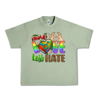 Oil Green More Love Less Hate LGBTQ Urban Heavy Tee - BundleAndBundleShop