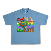 Pebble Blue More Love Less Hate LGBTQ Urban Heavy Tee - BundleAndBundleShop