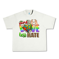 Pistachio More Love Less Hate LGBTQ Urban Heavy Tee - BundleAndBundleShop