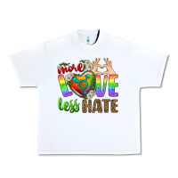 White More Love Less Hate LGBTQ Urban Heavy Tee - BundleAndBundleShop