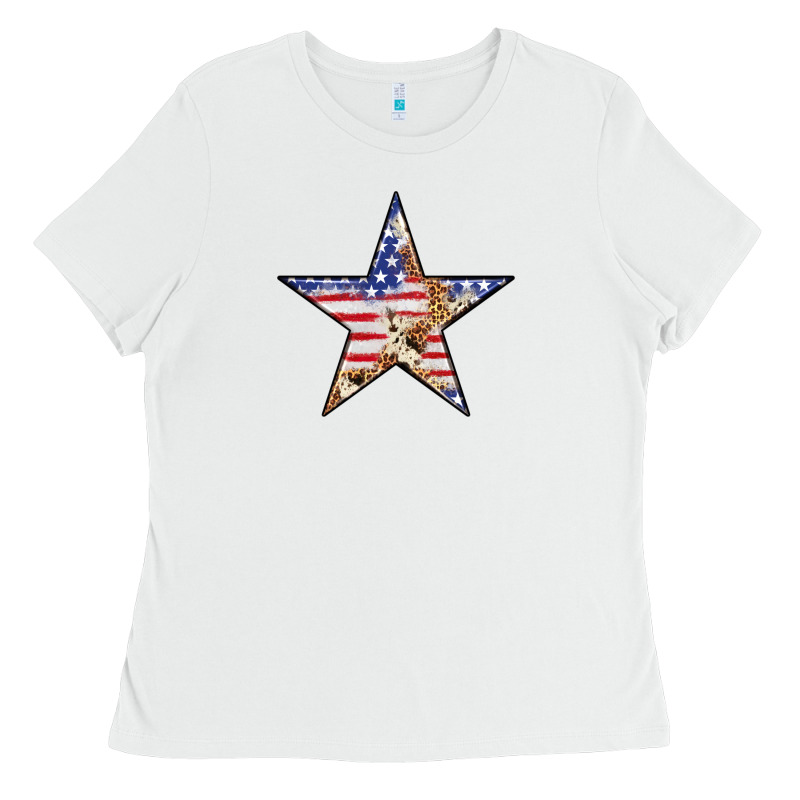 American Flag Star Ladies Tee by LillyAllenDesigns | Teevron
