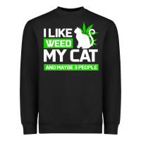 Black Cat Weed I Like My Cat Gift Heavyweight Sweatshirt - Bettercallsaul